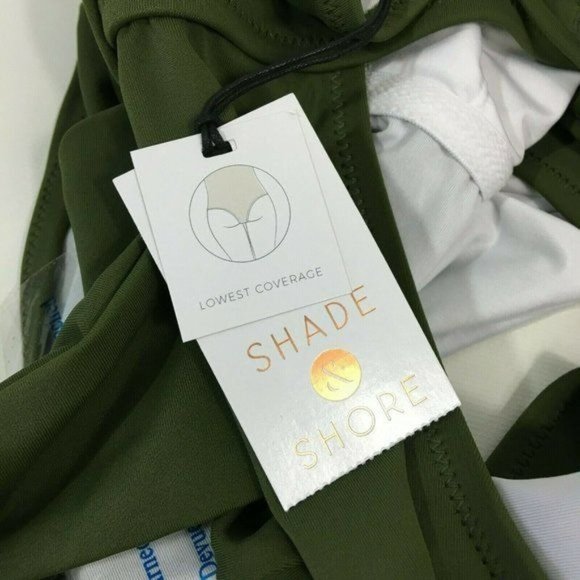 Shade & Shore Womens Plunge Tie Front Wrap One Piece Swimsuit Small 4-6 - Picture 4 of 7